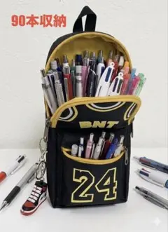 【新品】バスケ風 ペンケース 24番 ユニフォームデザイン スニーカーチャーム付のサムネイル