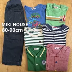 ミキハウス ダブルビーポロシャツTシャツ ズボン80.90cm 7着おまとめ売り