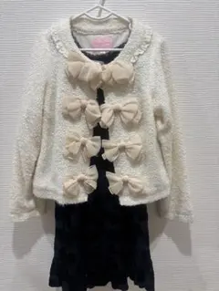 メゾピアノ　ワンピース&カーディガン