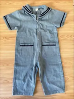 cottoli セーラー襟ロンパース 80センチ　ブルー