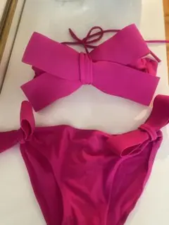 大きなリボン付きピンクビキニ　Sサイズ
