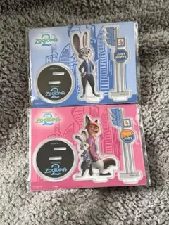 ズートピア 一番くじ アクリルスタンド ニック ジュディ