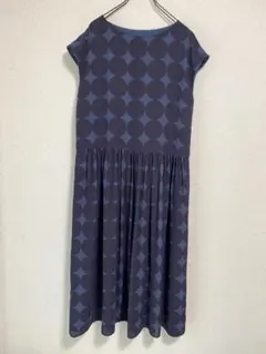 ドット柄ワンピース ロングワンピース