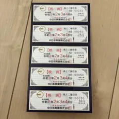 ミッドランドスクエアシネマ 映画鑑賞券 5枚 チケット 中日本興業 株主優待券