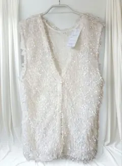 新品 未使用 タグ付き シャギージレ ベスト （М） 2way