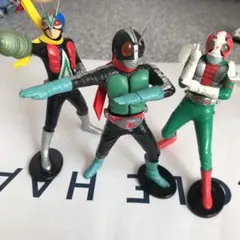 仮面ライダー３体＆怪人２体セット