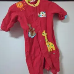 ミキハウス mikihouse 赤いスリーパー 動物柄