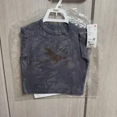 UNIQLO BABY ドライクルーネックT 恐竜 80cm グレー