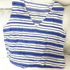 Tomorrowland macpheeストライプ Vネック ノースリーブ 38