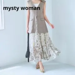 A90 mysty woman エスカルゴマーメイドスカート 花柄ロング フレアのサムネイル
