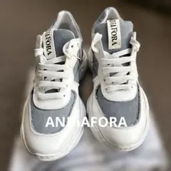 新品【 ANDiAFORA 】レザー×デニム スニーカーのサムネイル