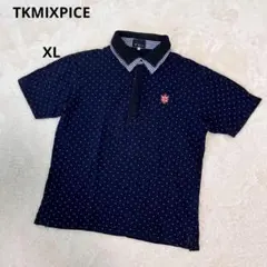 ザショップティーケー　ポロシャツ 半袖シャツ　ドット　ハーフボタン　ダブルカラー