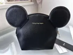 Disney ミッキーマウス耳付きポーチ ブラック
