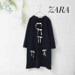 ZARA　ザラ　ニット　リボン　ワンピース　エレガント　訳あり