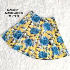 【美品】マークバイマークジェイコブス　花柄　マルチカラー　フレアスカート　S