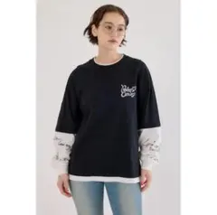 新品タグ付き　ロデオクラウンズ ハートフェイクレイヤードトップス ユニセックス