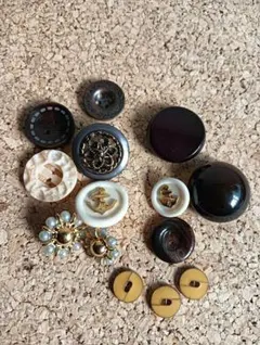 レトロ高級ボタン釦ぼたんアンティークヴィンテージビンテージ金色まとめ売り