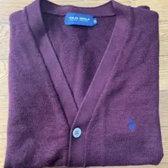 【POLO GOLF】ニットベスト　エンジ色　LLサイズ