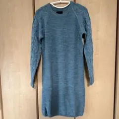 rosso ニットワンピース 長袖 青