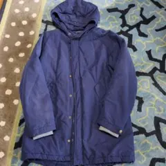 SHIPS ネイビー フード付き中綿コート