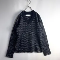 Edition トゥモローランド Vネック ヘリンボーン柄 モヘア ニットのサムネイル