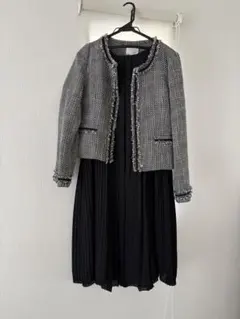 grove ツイード ノーカラージャケット セットアップ 卒業式