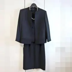 美品■ユキトリイ■13号■ブラックフォーマル3点セット/オールシーズン対応