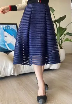 glamorous garden パンチングレースフレアスカートのサムネイル
