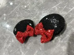 【美品】ミニーマウス　ヘアクリップ　キッズ