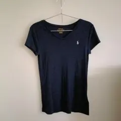 POLO RALPH LAUREN ネイビー VネックTシャツ