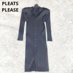 プリーツプリーズ 18AW Mass ジオメトリックプリーツロングカーディガン プリーツプリーズ 18AW Mass ジオメトリックプリーツロング