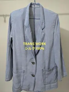 TRANS WORK　90s　シルク100%　シャツ　ジャケット　絹のサムネイル