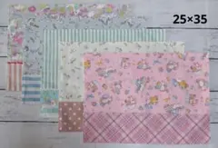 ハンドメイド　ランチョンマット　リバーシブル　5枚セット/　ユニコーン柄k91