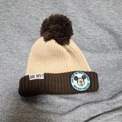 リトシー　ミッキーマウス ポンポン付きニット帽 50cm