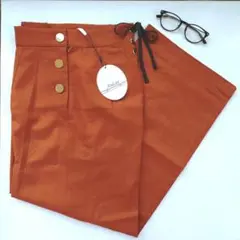 【Anicée】バックレースアップ サキソニーウールパンツ①