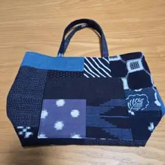 藍染古布　古布木綿　トートバッグ