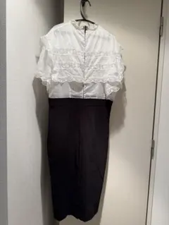 GINZA カラーワンピース　ホワイト・ブラック