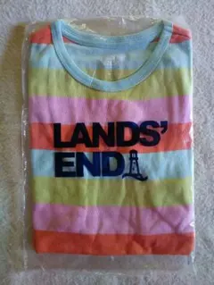 LANDS' END 半袖Tシャツ マルチボーダー S 新品未開封のサムネイル