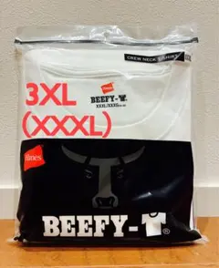 【Hanes】ヘインズ ビーフィー 白 半袖Tシャツ 3XL（XXXL）ホワイト