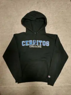 【00s】CERRITOS COLLEGE パーカー ブラック Champion
