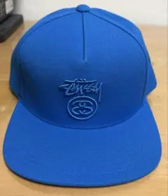 Stussy 青い刺繍ロゴ キャップ