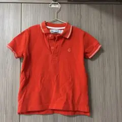 PETIT BATEAU オレンジ ポロシャツ 4 ans