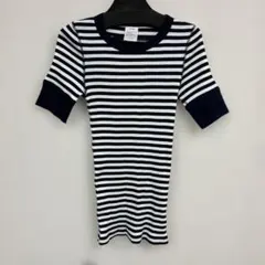 HYKE ボーダー リブ 半袖Tシャツのサムネイル