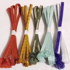 み*)様 (0648)帯締め 5点 まとめ売り 帯紐 着物 和装 小物