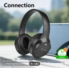 [未開封品] ワイヤレスヘッドフォン黒　bluetooth対応
