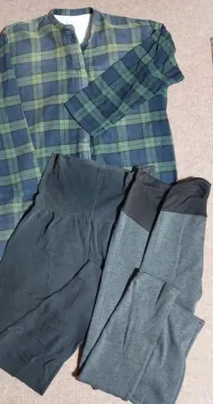 無印 マタニティパジャマ M-L【犬印/マタニティレギパン付】