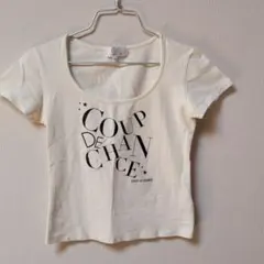 COUP DE CHANCE 半袖Tシャツ ロゴプリント ホワイトのサムネイル