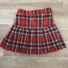 h&m 赤チェック柄 スカート