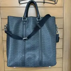 極美品横42cm縦40cm幅15cmヒューゴボス/モノグラム2WAYトートバック