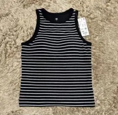 UNIQLO 女児用アメリカンスリーブリブブラトップ